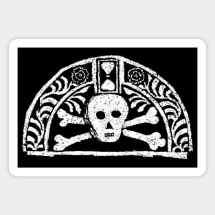 Death's Head Skull Gravestone Rubbing 01 Magnet